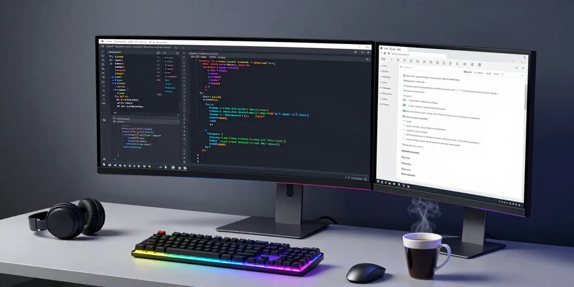 Trang chủ Hb88 - Advanced software development workspace featuring modern technology and digital innovation.
