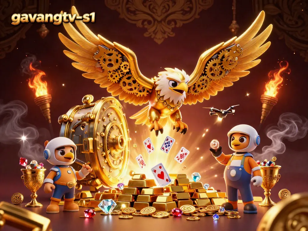 Experience thrilling gameplay with gavangtv-s1 in an ultra-detailed 3D gambling animation.