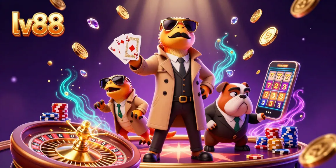 Experience the excitement at lv88 casino with raptors in disguise, golden coins, and vibrant game elements.