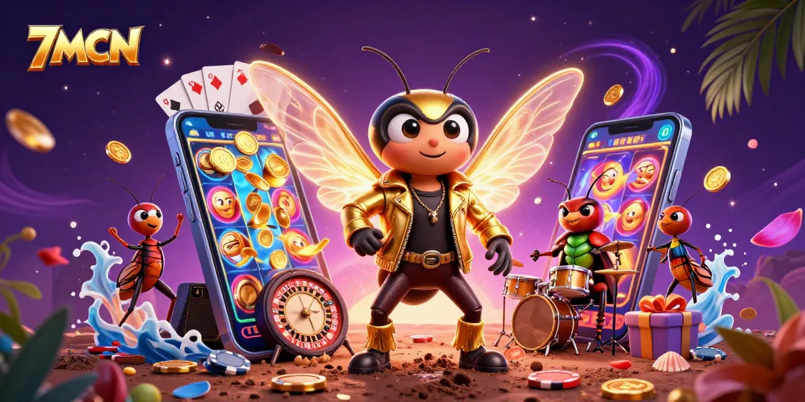 Experience thrilling gameplay at 7MCN with vibrant slot machines and energetic characters.