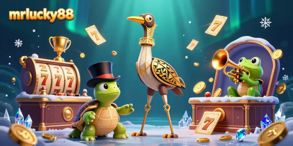 Experience casino action with mrlucky88 featuring slots, vibrant characters, and dynamic gameplay.