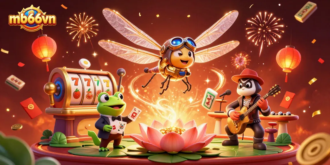 Spin the reels at mb66vn with vibrant casino action featuring lucky symbols and joyful characters.