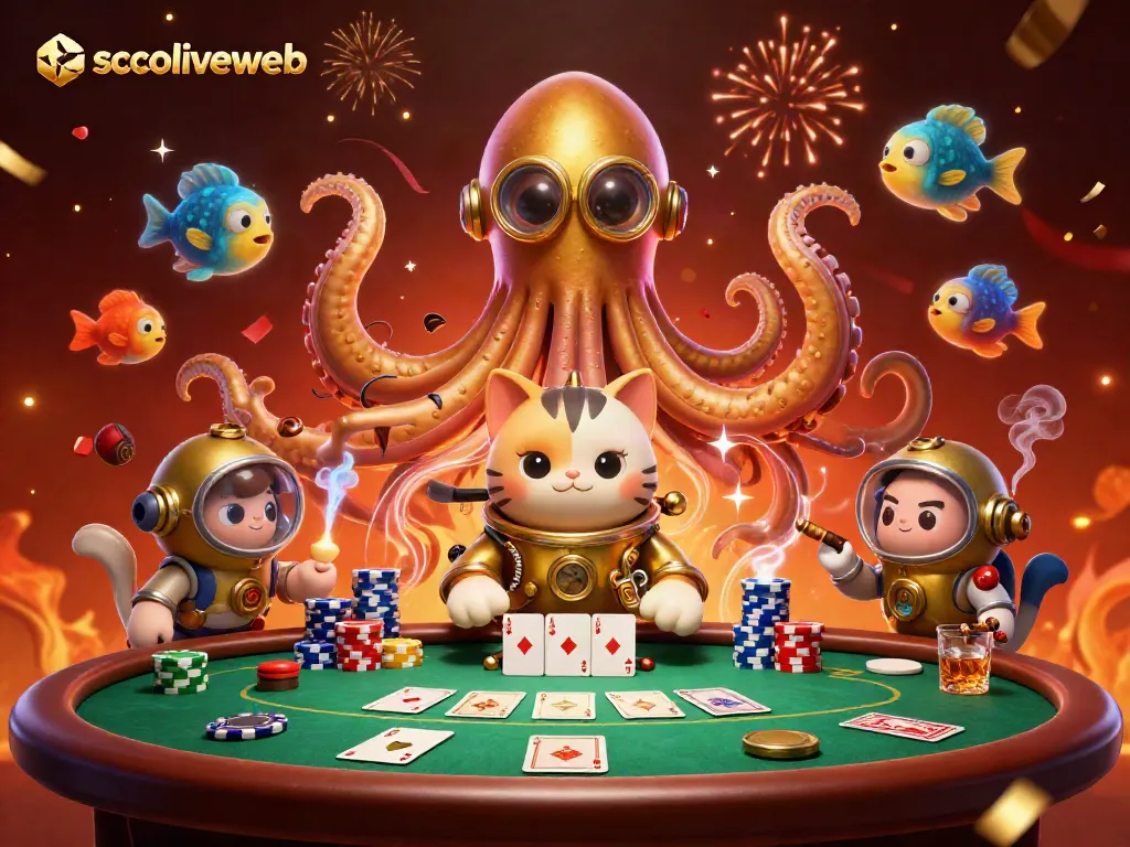 Experience the thrill of socoliveweb with vibrant casino action and rich illustrations of poker elements.