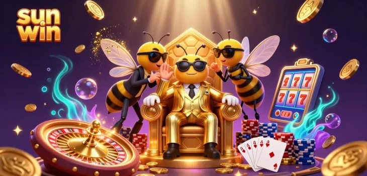 Engage with the sun win casino experience as a bumblebee mob boss leads a treasure-filled scene of excitement.