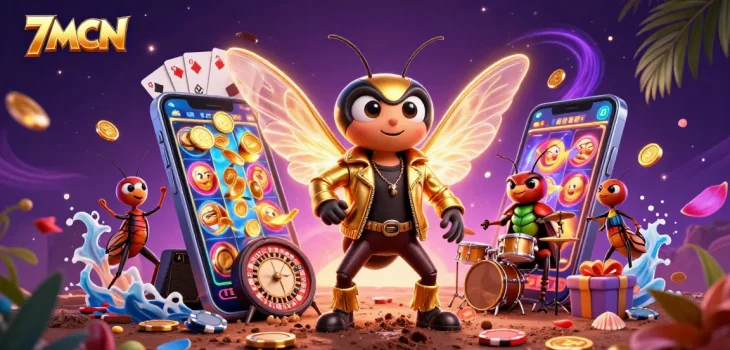 Experience thrilling gameplay at 7MCN with vibrant slot machines and energetic characters.