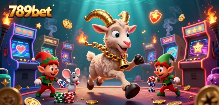 Experience the thrilling action at 789bet's festive casino with Krampus and mischievous elves.